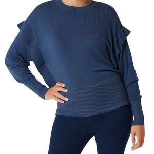 ZUDA Z-Knit Pullover Women’s Sweater Navy blue Acrylic Nylon Rayon Blend Size M
